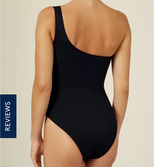 Talia Collins Asymmetrical Black Swimsuit - Picture 3 of 7